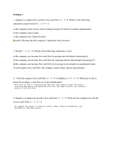 Finance & Accounting Problems: Free Cash Flow, Tax, Financial Statements