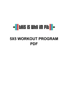 5x5 Workout Program PDF: Strength Training Guide & Guidelines