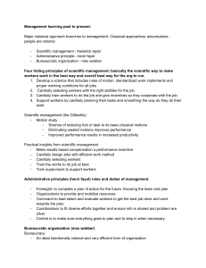 Management Learning: Classical & Behavioral Approaches