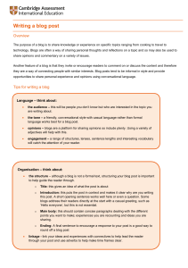 Writing a Blog Post: Tips & Examples