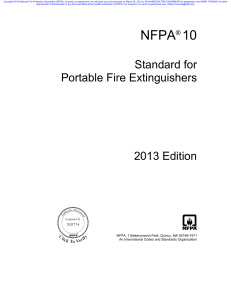 NFPA 10: Portable Fire Extinguisher Standard (2013)