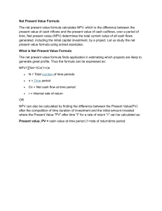 Net Present Value (NPV) Formula Explained with Examples
