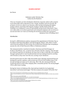 Lululemon Under Christine Day: Culture & Financial Performance