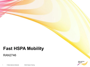 Fast HSPA Mobility: RAN2746 Feature Training