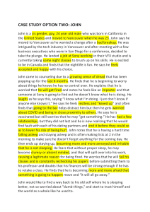 Case Study: Anxiety in a Young Gay Male - John