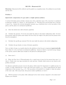 ME 370 Homework: Gas Compression & Thermodynamics