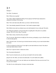 Daily Life Dialogues: Curfew, Nightlife, and Money Management