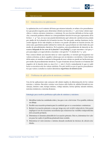 Optimizaci&oacute;n en Matem&aacute;ticas para Ingenier&iacute;a