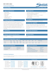 BS1400 AB2 Bronze Alloy Datasheet | Properties & Applications