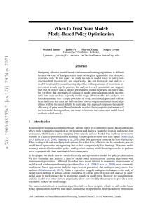 Model-Based Policy Optimization in Reinforcement Learning