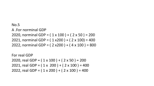 GDP Calculation Exercise: Nominal, Real, and Deflator Analysis