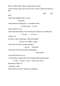 Daily Routine: A Simple English Transcript