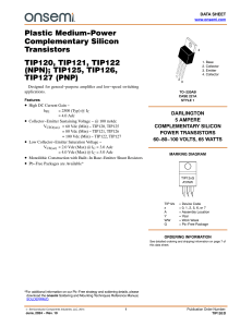 TIP120/TIP121/TIP122/TIP125/TIP126/TIP127 Transistor Data Sheet