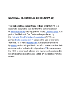 National Electrical Code (NEC) Overview