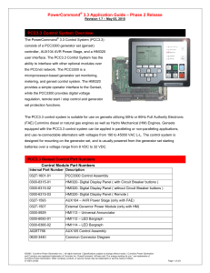 PowerCommand 3.3 Application Guide: Genset Control System Overview