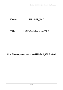 H11-861 V4.0 HCIP-Collaboration V4.0 PDF Dumps