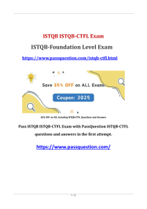 ISTQB-CTFL ISTQB-Foundation Level Exam Questions PDF 2025