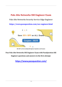 Palo Alto Networks SSE Engineer Exam Questions & Answers