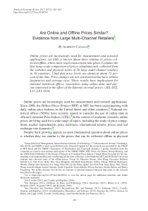 Online vs. Offline Prices: A Multi-Channel Retailer Analysis