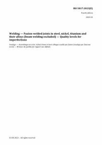 ISO 5817:2023 Weld Quality Standard