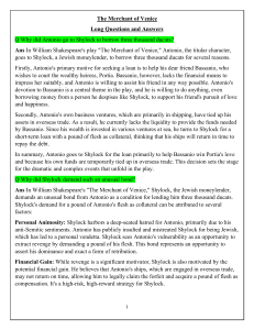 The Merchant of Venice: Long Questions & Answers Study Guide