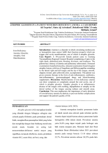 Atrophic glossitis in a patient with iron deficiency anemia a case report