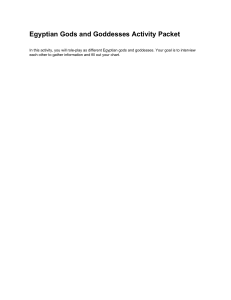Egyptian Gods & Goddesses Activity Packet