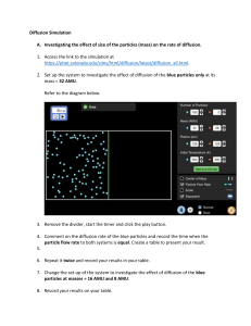 Diffusion Simulation Lab: Particle Size & Temperature