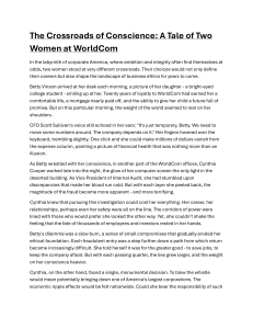 WorldCom Ethics: Betty Vinson & Cynthia Cooper's Choices | Case Study