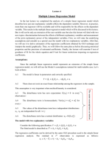 Multiple Linear Regression Model: OLS, Assumptions & F-Tests