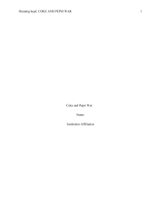 Coke and Pepsi War: Industry Analysis, Competition & Market Share