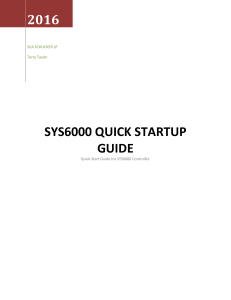 SYS6000 Quick Startup Guide: Controller Operation & Calibration
