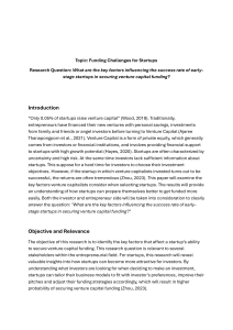 Startup Funding: Key Factors for Venture Capital Success