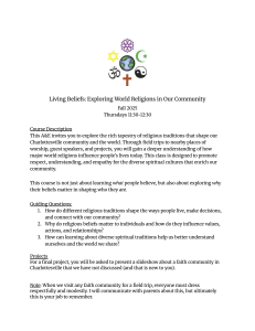 Living Beliefs: Exploring World Religions Course Description
