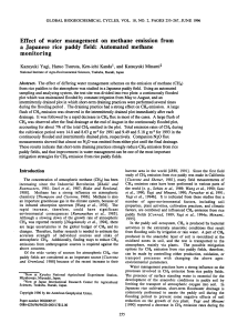 Methane Emission & Water Management in Rice Paddy Fields