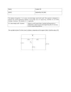 Electrical Circuit Analysis Quiz: Find Resistor Value