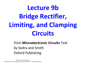 Bridge Rectifier, Limiting & Clamping Circuits - Sedra/Smith