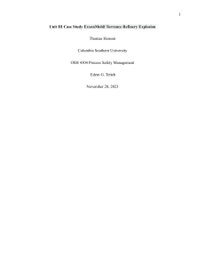 ExxonMobil Torrance Refinery Explosion Case Study
