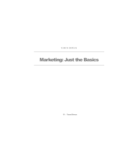 Marketing Basics: A Concise Textbook for Students