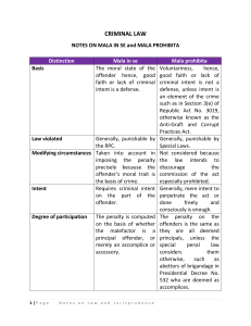 Criminal Law: Mala in se vs. Mala prohibita - Distinctions & Jurisprudence