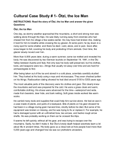 Ötzi the Ice Man & Kunac Culture: Case Studies