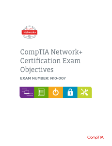 CompTIA Network+ (N10-007) Certification Exam Objectives