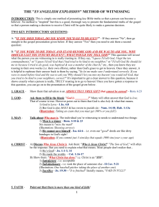 Evangelism Explosion Method: Witnessing Guide & Bible Truths