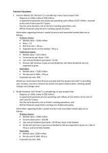 Corporate Finance Tutorial Questions: WACC & Project Evaluation