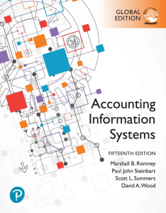 Accounting Information Systems 15th Edition