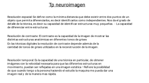 Tp Neuroimagen: Resoluci&oacute;n Espacial, Contraste y Temporal