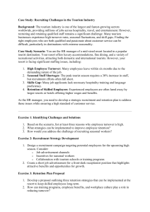 HR Case Study: Tourism Industry Recruitment & Retention Strategies