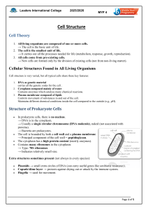 Cell Structure & Theory: Prokaryotic & Eukaryotic Cells | MYP 4 Biology