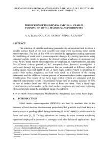 Predicting Roughness & Tool Wear in MMNC Turning using Fuzzy Logic