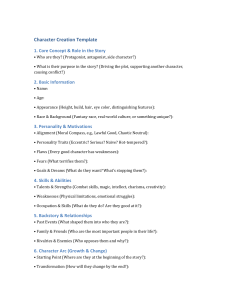 Character Creation Template: Develop Compelling Story Characters